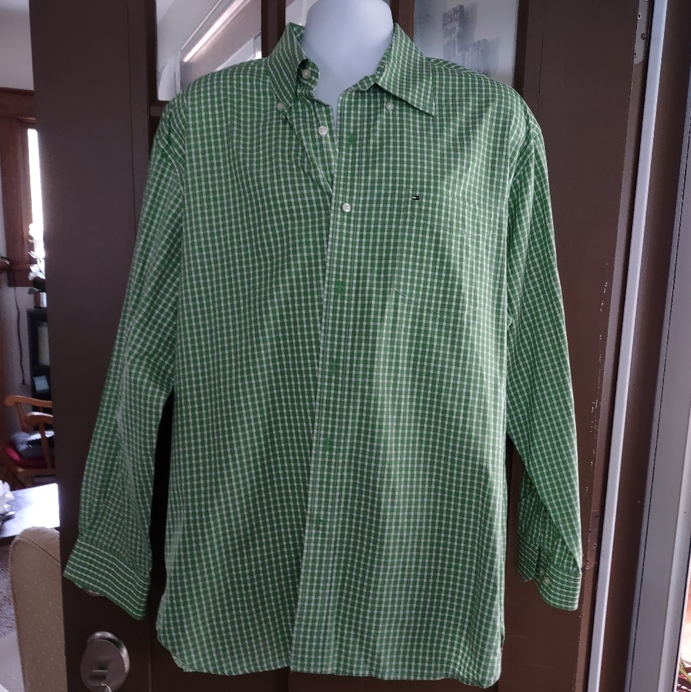 Mens long sleeve button down with button down collar .
